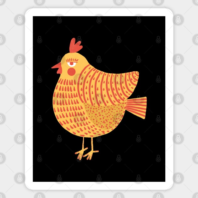 The and yellow easter chicken, version 4 Magnet by iulistration